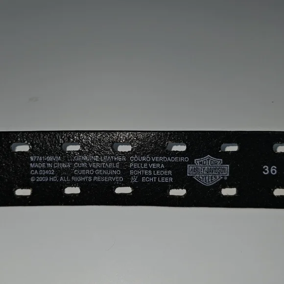 Harley-Davidson Men's Size 36Black Leather Belt